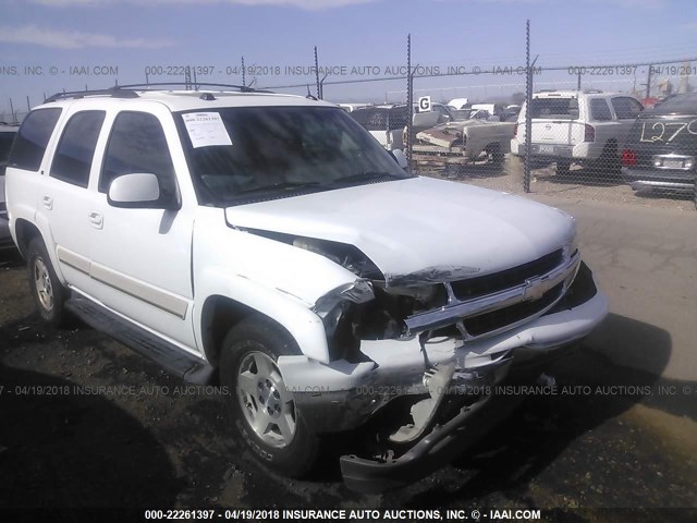 1GNEK13T25J171496 - 2005 CHEVROLET TAHOE K1500 WHITE photo 1