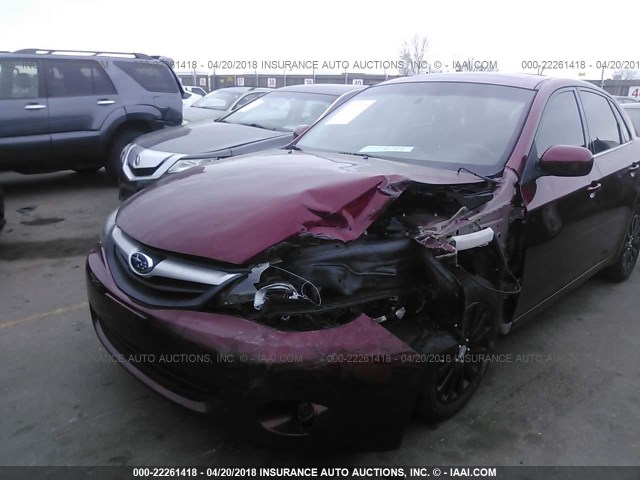 JF1GE6B64BH508678 - 2011 SUBARU IMPREZA 2.5I PREMIUM 红色 照片 6