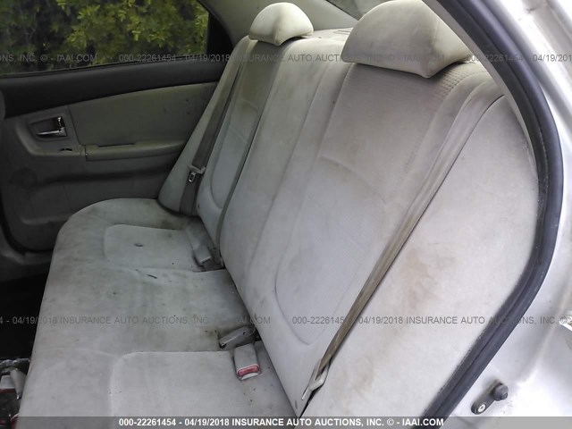 KNAFE121885504105 - 2008 KIA SPECTRA EX/LX/SX SILVER photo 8