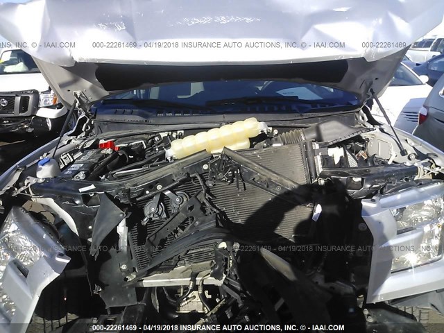1FTEW1EF3GKE97499 - 2016 FORD F150 SUPERCREW SILVER photo 10