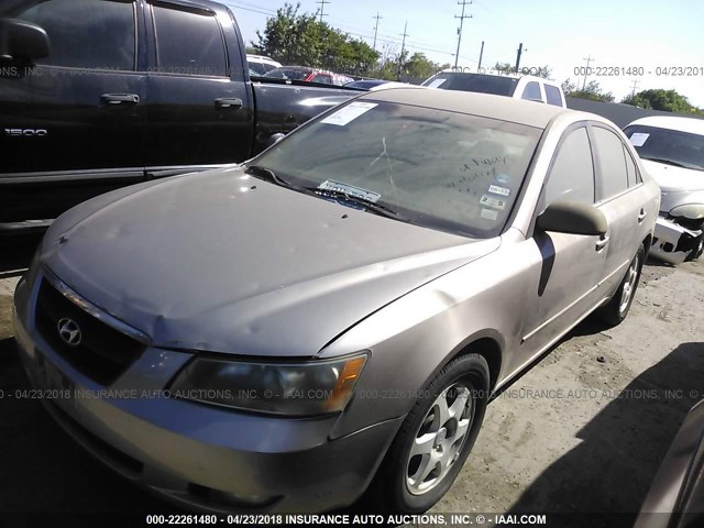 5NPEU46C06H072735 - 2006 HYUNDAI SONATA GLS/LX BEIGE photo 2