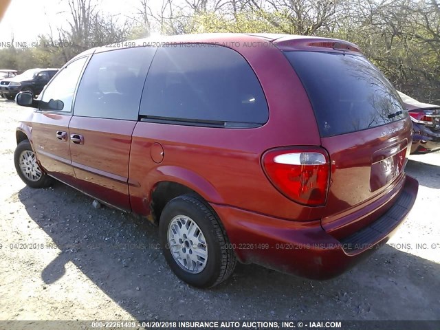 2B4GP44321R421521 - 2001 DODGE GRAND CARAVAN SPORT RED photo 3