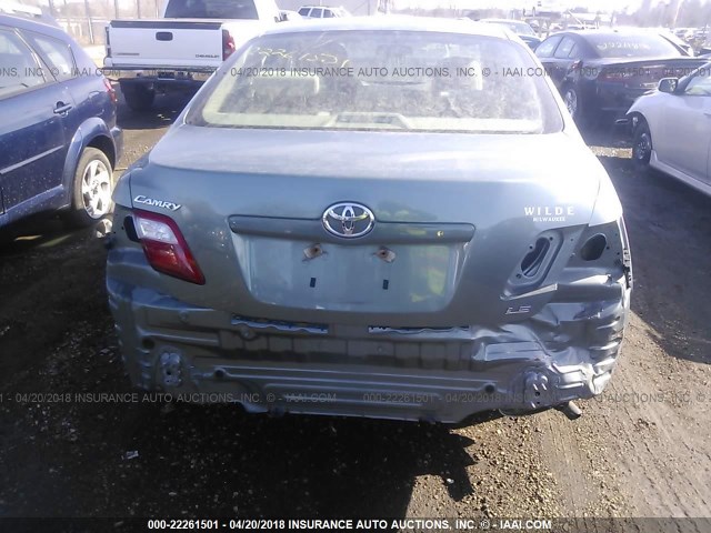 4T4BE46K18R021195 - 2008 TOYOTA CAMRY CE/LE/XLE/SE GREEN photo 6