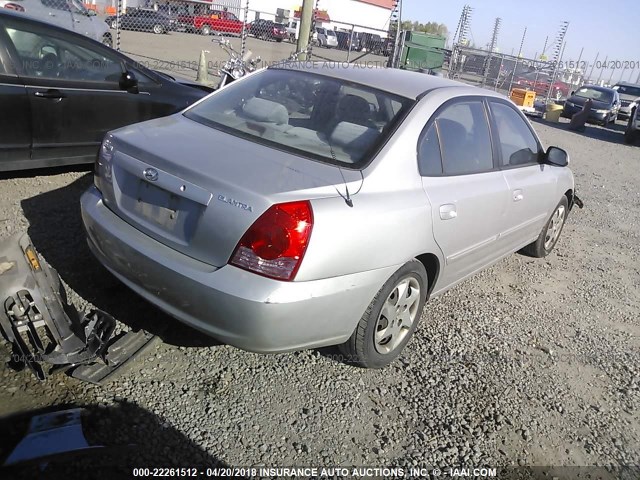 KMHDN46DX5U177431 - 2005 HYUNDAI ELANTRA GLS/GT SILVER photo 4