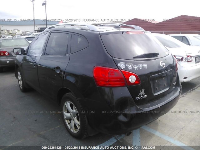 JN8AS58V09W432176 - 2009 NISSAN ROGUE S/SL BLACK photo 3