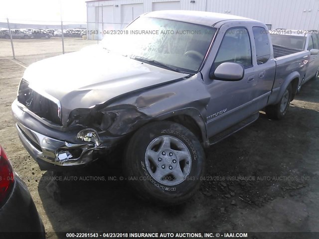 5TBBT4811YS047849 - 2000 TOYOTA TUNDRA ACCESS CAB LIMITED SILVER photo 2