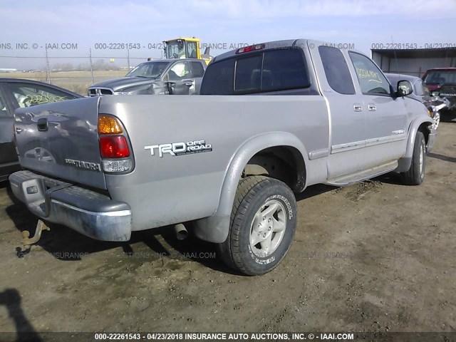 5TBBT4811YS047849 - 2000 TOYOTA TUNDRA ACCESS CAB LIMITED SILVER photo 4