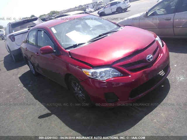 2T1BU4EE3CC795158 - 2012 TOYOTA COROLLA S/LE RED photo 1