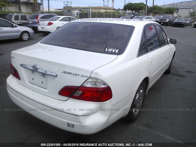 4T1BF28B53U329438 - 2003 TOYOTA AVALON XL/XLS WHITE photo 4