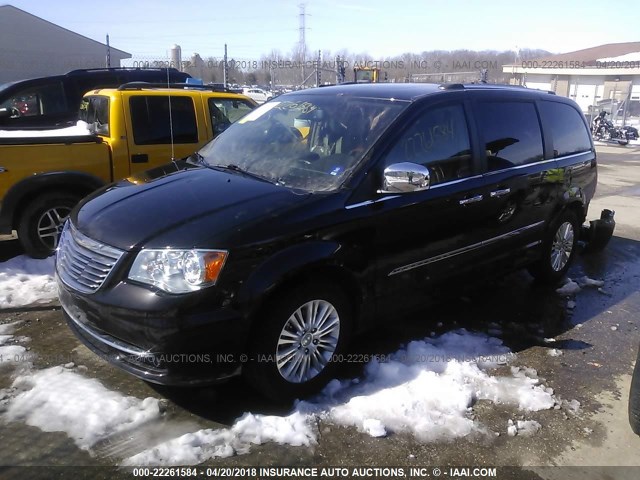 2C4RC1GG3FR528234 - 2015 CHRYSLER TOWN & COUNTRY LIMITED PLATINUM BLACK photo 2