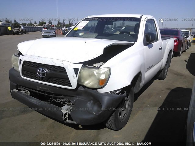 5TENX22N96Z229078 - 2006 TOYOTA TACOMA WHITE photo 2