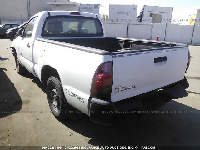 5TENX22N96Z229078 - 2006 TOYOTA TACOMA WHITE photo 3