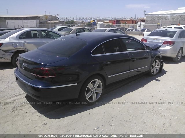 WVWBP7AN6FE830064 - 2015 VOLKSWAGEN CC SPORT BLUE photo 4