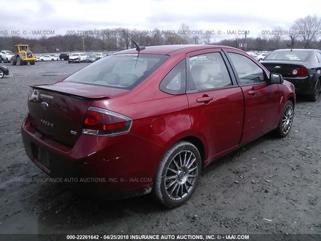 1FAHP3GN4AW237497 - 2010 FORD FOCUS SES RED photo 4