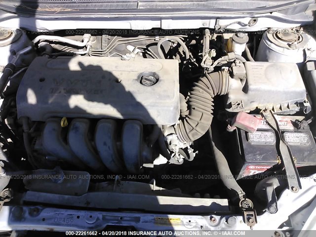 2T1KR32E75C417265 - 2005 TOYOTA COROLLA MATRIX XR SILVER photo 10