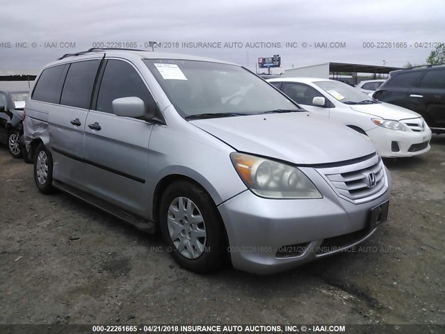 5FNRL3H29AB021714 - 2010 HONDA ODYSSEY LX SILVER photo 1