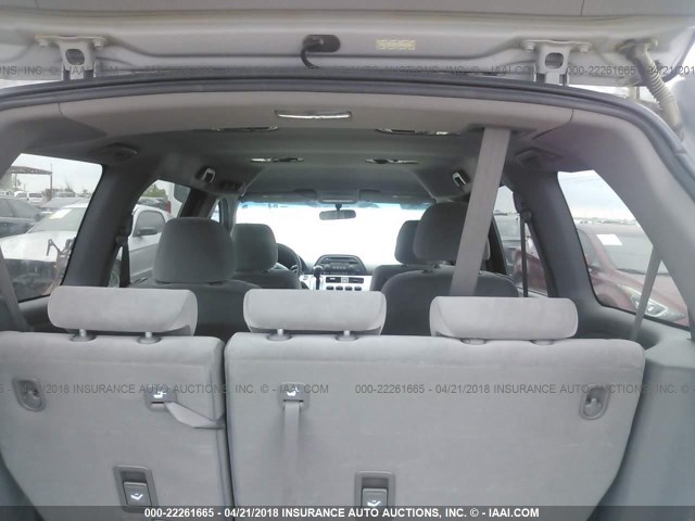 5FNRL3H29AB021714 - 2010 HONDA ODYSSEY LX SILVER photo 8