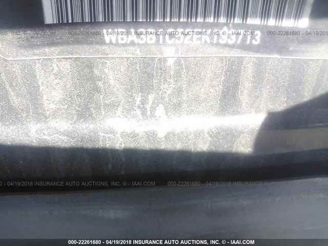WBA3B1C52EK133713 - 2014 BMW 320 I BLACK photo 9