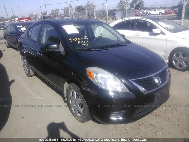 3N1CN7AP0CL846304 - 2012 NISSAN VERSA S/SV/SL BLACK photo 1