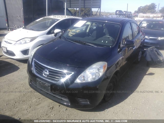 3N1CN7AP0CL846304 - 2012 NISSAN VERSA S/SV/SL BLACK photo 2