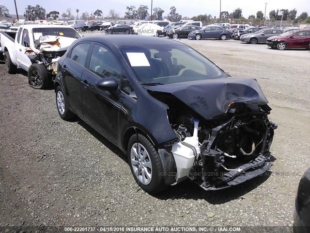 KNADM5A38E6354264 - 2014 KIA RIO LX BLACK photo 1