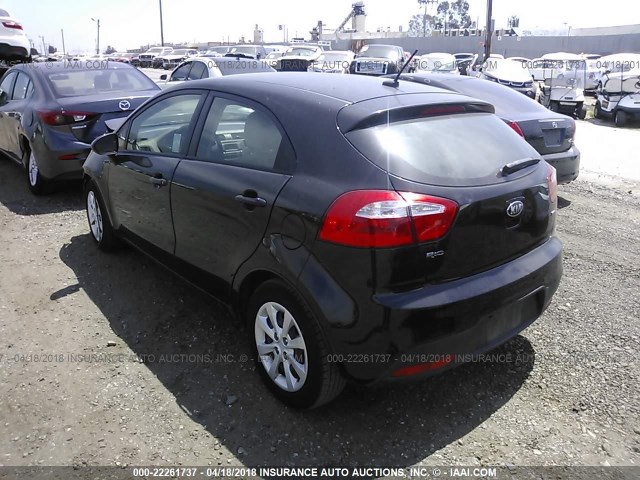 KNADM5A38E6354264 - 2014 KIA RIO LX Սև լուսանկար 3