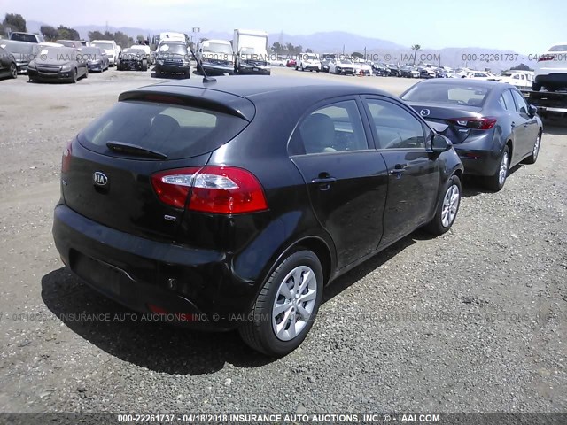 KNADM5A38E6354264 - 2014 KIA RIO LX Սև լուսանկար 4