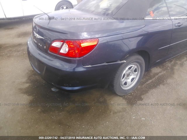 1C3LC45K28N239333 - 2008 CHRYSLER SEBRING BLUE photo 6