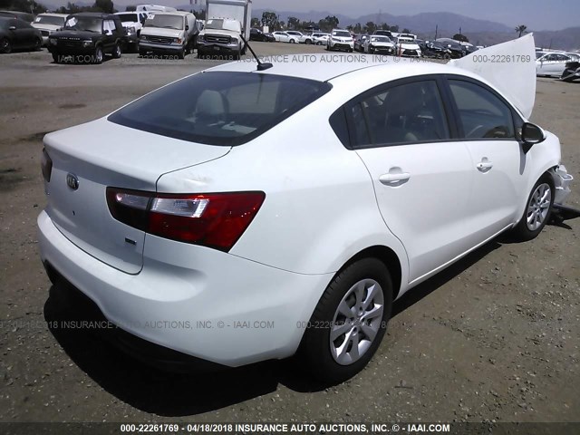 KNADM4A32D6220181 - 2013 KIA RIO LX Սպիտակ լուսանկար 4