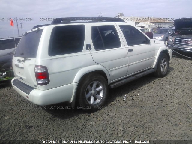 JN8DR09X64W805113 - 2004 NISSAN PATHFINDER LE/SE WHITE photo 4