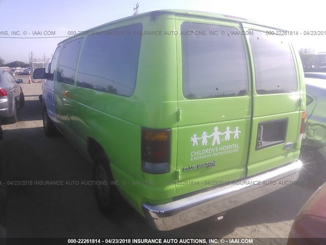 1FMEE11H3NHB53252 - 1992 FORD ECONOLINE E150 GREEN photo 3