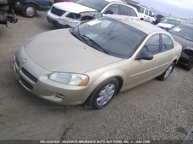 1B3EJ46X01N574246 - 2001 DODGE STRATUS SE GOLD photo 2