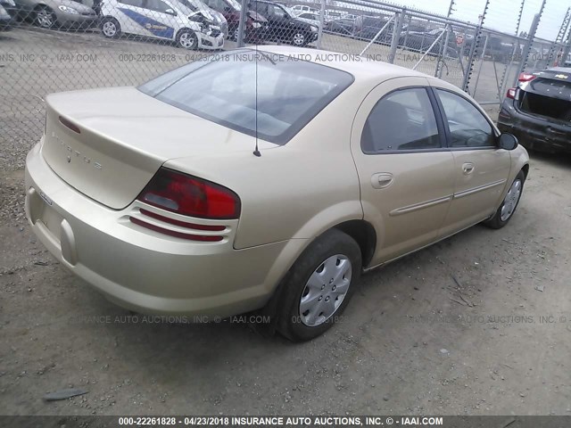 1B3EJ46X01N574246 - 2001 DODGE STRATUS SE GOLD photo 4