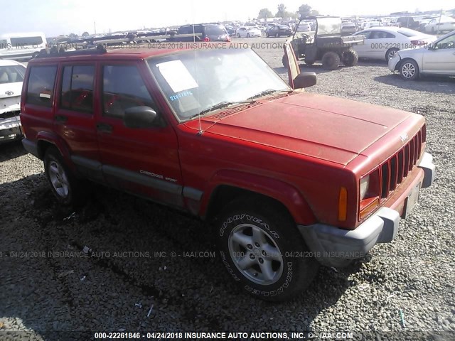 1J4FT68S0XL591119 - 1999 JEEP CHEROKEE SPORT/CLASSIC RED photo 1