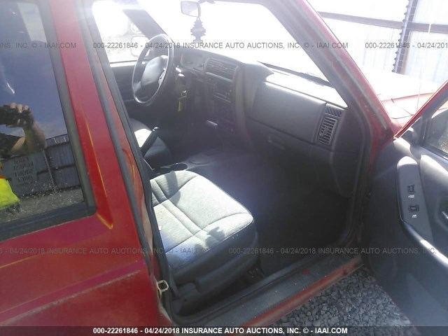 1J4FT68S0XL591119 - 1999 JEEP CHEROKEE SPORT/CLASSIC Czerwony zdjęcie 5