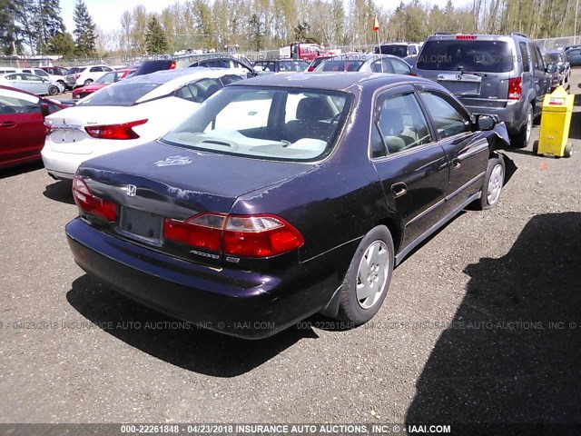 1HGCG1640XA063551 - 1999 HONDA ACCORD LX PURPLE photo 4