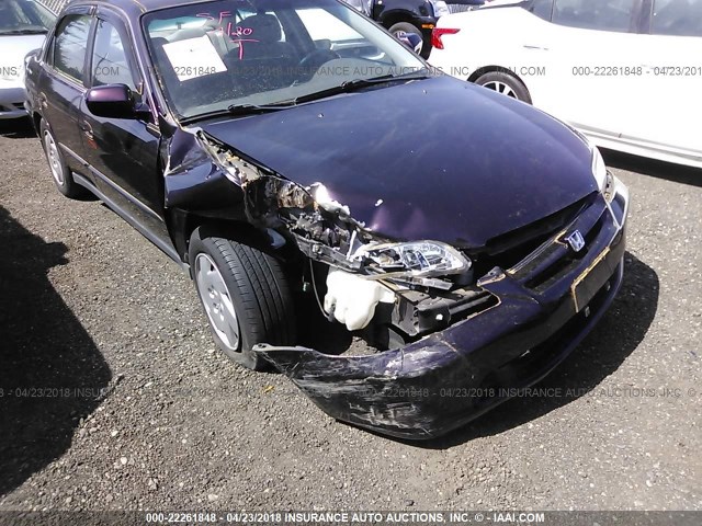 1HGCG1640XA063551 - 1999 HONDA ACCORD LX PURPLE photo 6