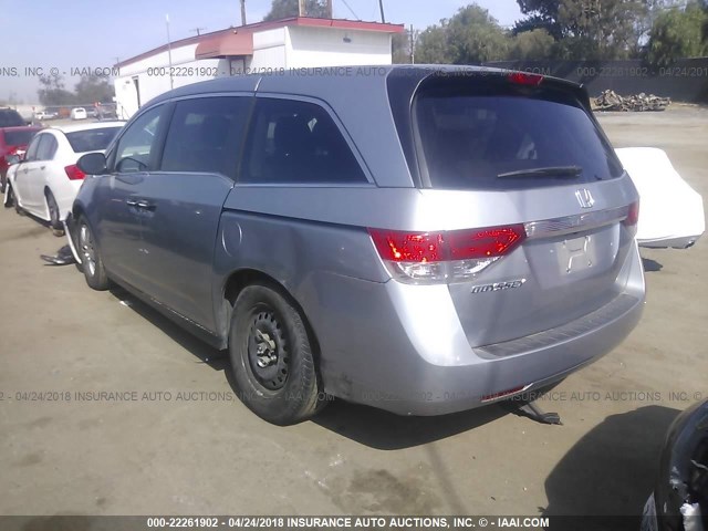 5FNRL5H26GB052195 - 2016 HONDA ODYSSEY LX GRAY photo 3