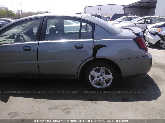 1G8AZ55F46Z106972 - 2006 SATURN ION LEVEL 2 GRAY photo 6