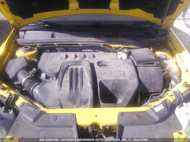 1G1AT18H197265311 - 2009 CHEVROLET COBALT LT YELLOW photo 10