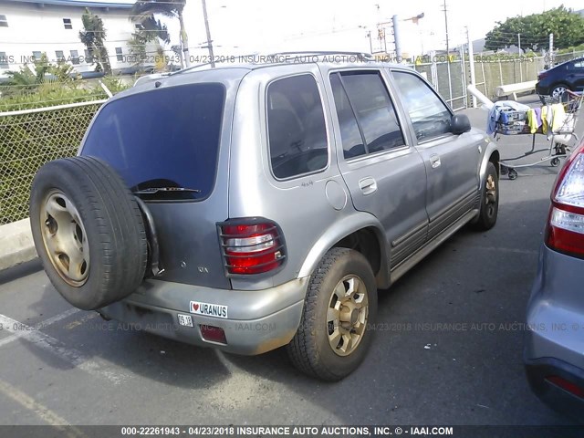 KNDJA723415694861 - 2001 KIA SPORTAGE GRAY photo 4