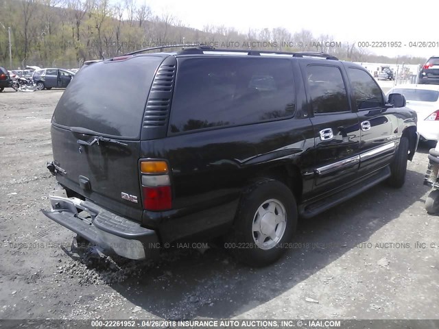 1GKFK16Z55J185278 - 2005 GMC YUKON XL K1500 BLACK photo 4