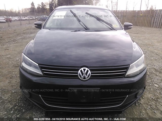 3VWGZ7AJ1BM359178 - 2011 VOLKSWAGEN JETTA SEL BLACK photo 6