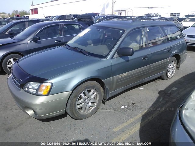 4S3BH675927645908 - 2002 SUBARU LEGACY OUTBACK AWP 绿色 照片 2