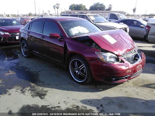 1C3CCBBB6DN573500 - 2013 CHRYSLER 200 TOURING RED photo 1