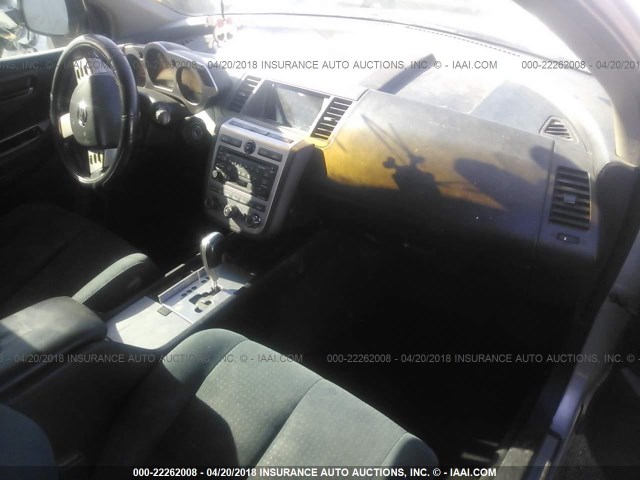 JN8AZ08TX4W211187 - 2004 NISSAN MURANO SL/SE SILVER photo 5