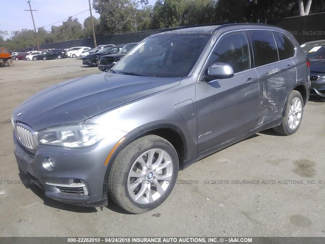 5UXKT0C52G0F75414 - 2016 BMW X5 XDR40E GRAY photo 2