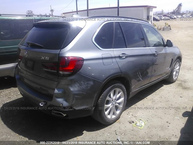 5UXKT0C52G0F75414 - 2016 BMW X5 XDR40E GRAY photo 4