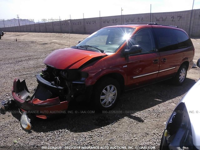 2A4GP54L16R715972 - 2006 CHRYSLER TOWN & COUNTRY TOURING ORANGE photo 2