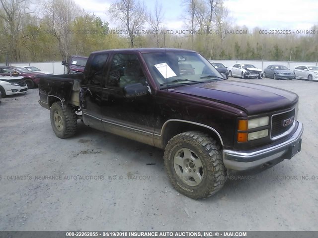 1GTEK19R7VE549583 - 1997 GMC SIERRA K1500 BURGUNDY photo 1